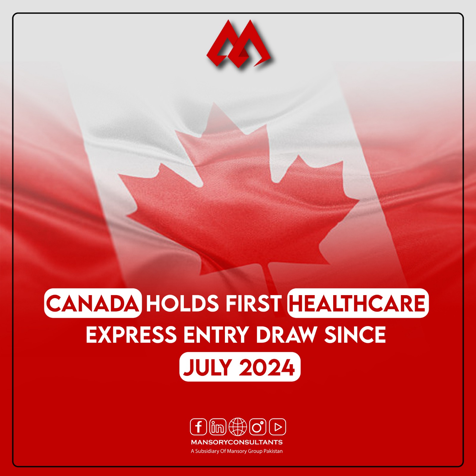 Canada IRCC issued 3,000 ITAs in a healthcare category-based selection draw with a minimum CRS score of 463