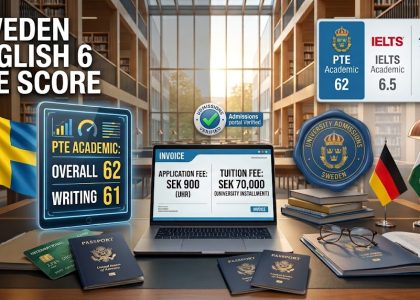 PTE Academic Score Equivalent to Sweden English 6