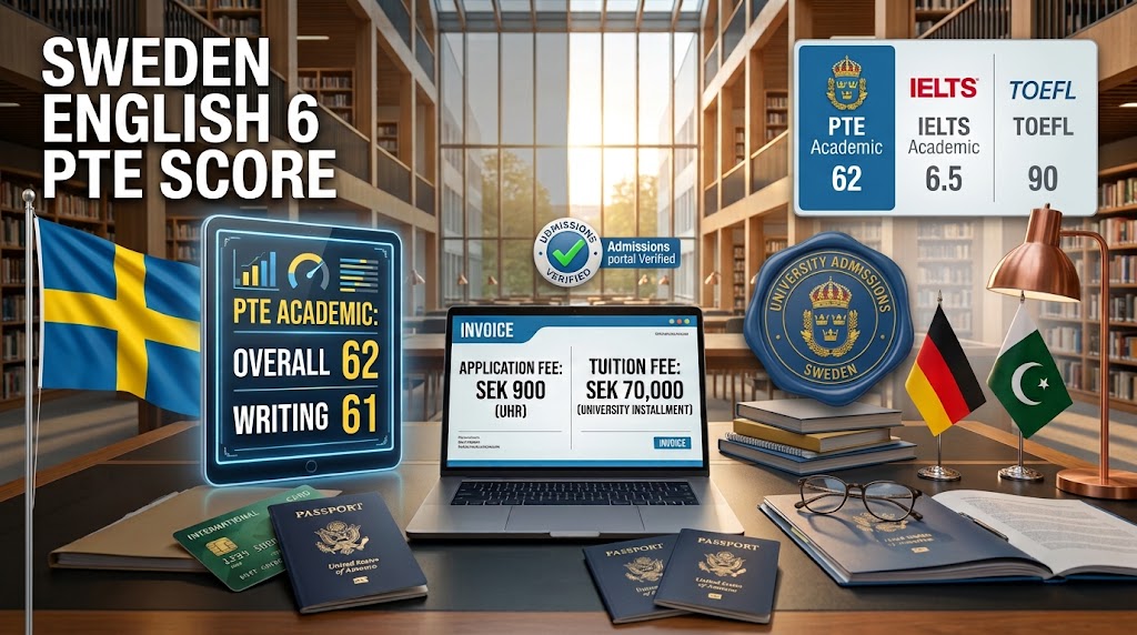 PTE Academic Score Equivalent to Sweden English 6