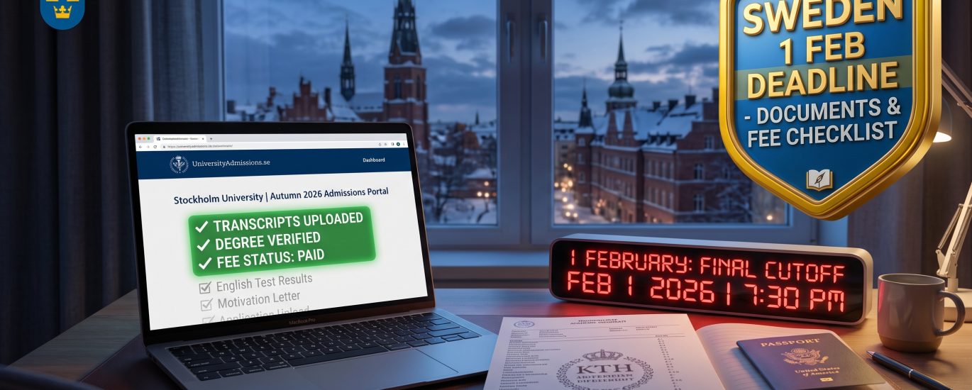 Sweden Admissions 1 February Supporting Documents Deadline