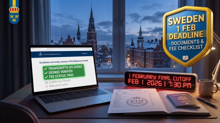 Sweden Admissions 1 February Supporting Documents Deadline