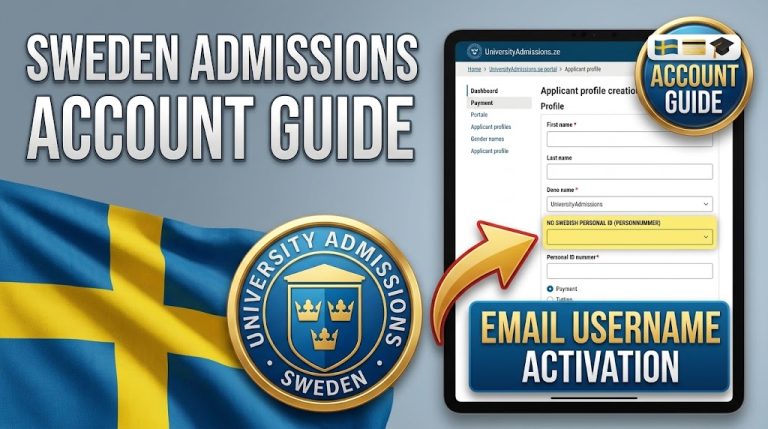 How to Create an Account on UniversityAdmissions.se