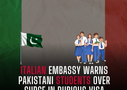 ITALIAN EMBASSY WARNS PAKISTANI STUDENTS OVER SURGE IN DUBIOUS VISA DOCUMENTS 🇮🇹🇵🇰⚠️