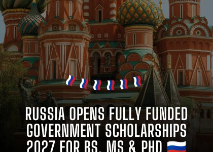 RUSSIA OPENS FULLY FUNDED GOVERNMENT SCHOLARSHIPS 2027 FOR BS, MS & PHD 🇷🇺🎓✨
