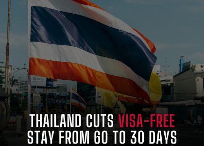 THAILAND CUTS VISA-FREE STAY FROM 60 TO 30 DAYS STARTING SEPT 15 🇹🇭