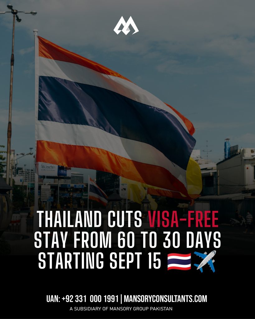 THAILAND CUTS VISA-FREE STAY FROM 60 TO 30 DAYS STARTING SEPT 15 🇹🇭
