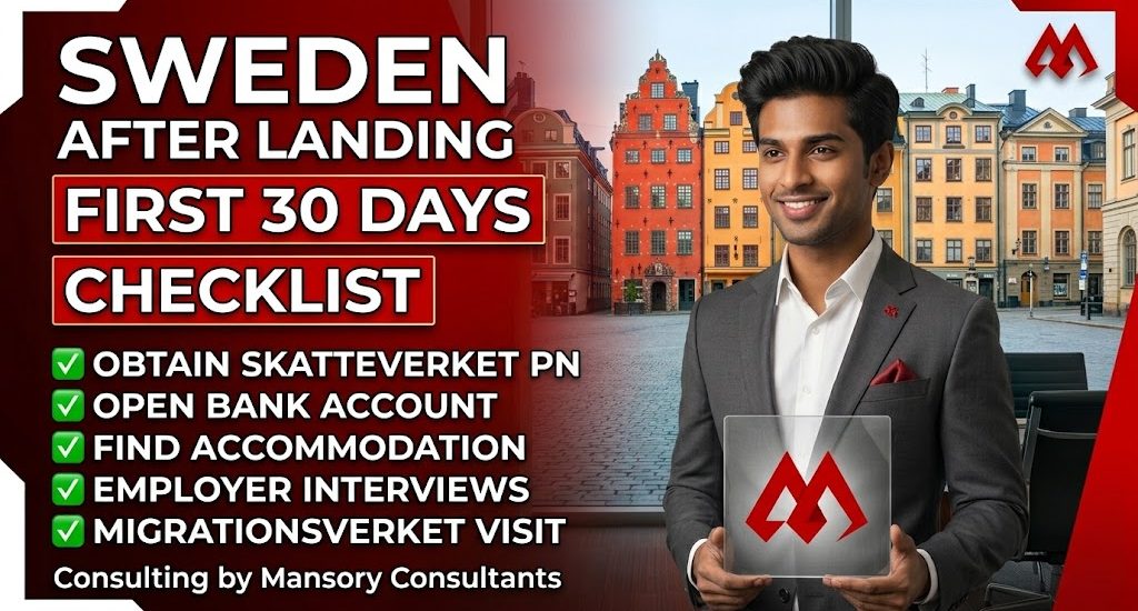 What to Do After Landing in Sweden on a Job Seeker Visa: First 30 Days Checklist