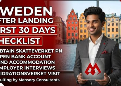 What to Do After Landing in Sweden on a Job Seeker Visa: First 30 Days Checklist