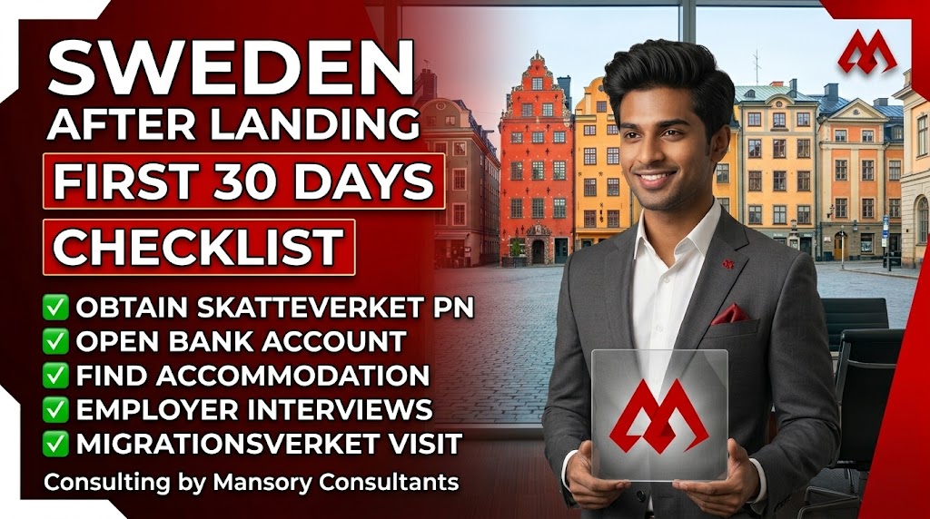 What to Do After Landing in Sweden on a Job Seeker Visa: First 30 Days Checklist