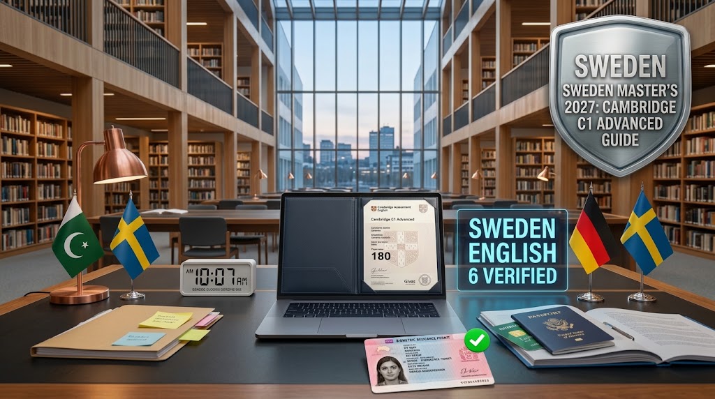 Cambridge C1 Advanced Requirements for Master's in Sweden: English 6 & 7 Guide 🇸🇪🎓📜✨For graduate applicants targeting English-taught Master's degree programs across Swedish universities—such as KTH Royal Institute of Technology, Lund University, Uppsala University, Chalmers, and Stockholm University—demonstrating standardized English language competence is a universal prerequisite. Managed centrally by the Swedish Council for Higher Education (Universitets- och högskolerådet – UHR) via UniversityAdmissions.se, the baseline language entry requirement for most postgraduate degrees is English 6 (formerly English Level 2). While international students frequently default to IELTS Academic or TOEFL iBT, the Cambridge English Qualifications—specifically C1 Advanced (formerly Certificate in Advanced English / CAE)—offer a globally respected, lifelong alternative. Unlike two-year testing certifications, Cambridge qualifications carry enduring academic value. However, UHR enforces precise minimum Cambridge English Scale benchmarks and an electronic verification protocol that must be satisfied before the 1 February document deadline. Statutory Cambridge English Scores for Swedish UniversitiesUnder central UHR admissions guidelines on UniversityAdmissions.se, candidate scores on the Cambridge English Scale correspond directly to Swedish secondary curriculum levels:Swedish LevelStandard Master's ApplicabilityQualifying Cambridge ExamMinimum Passing Score ThresholdEnglish 6 / Level 2Standard Master's & Bachelor's programsC1 Advanced (CAE)Minimum overall score of 180 (Grade A, B, or C awarded since 2015)English 7 / Level 3Specific Law, English Literature, Linguistics tracksC2 Proficiency (CPE)Minimum overall score of 200 (Grade A, B, or C awarded since 2015)English 5 / Level 1Preparatory or introductory coursesB2 First (FCE)Minimum overall score of 160⚠️ The B2 First / FCE Exclusion Rule: The Cambridge B2 First (FCE) certificate does NOT meet the English 6 requirement for Master's programs, even if an applicant scores an exceptional Grade A (180–190 on the scale). Swedish admissions guidelines explicitly state that a First Certificate in English is ineligible for English 6; you must hold the formal C1 Advanced or C2 Proficiency credential. The Score Scale: How C1 Advanced Grades Map to SwedenThe Cambridge English Scale evaluates performance across Reading, Use of English, Writing, Listening, and Speaking: Grade A (200 – 210): Demonstrates ability at CEFR Level C2. Satisfies both English 6 and English 7 benchmarks in Sweden. Grade B (193 – 199): Demonstrates ability at CEFR Level C1. Satisfies Sweden's English 6 benchmark. Grade C (180 – 192): Demonstrates ability at CEFR Level C1. Satisfies Sweden's English 6 benchmark. Level B2 (160 – 179): If your overall CAE score falls into this band, you will only be awarded a B2 certificate. This fails the Swedish English 6 entry requirement. Two-Step Verification Protocol for UniversityAdmissions.seSwedish admissions evaluators do not rely solely on uploaded PDF scans; they must verify the certificate's cryptographic hash directly against the Cambridge Assessment English secure database. STEP 1: UPLOAD DIGITAL CERTIFICATE ┌────────────────────────────────────────────────────────┐ │ • Download full color scan of your Certificate or │ │ official Statement of Results PDF │ │ • Upload file to 