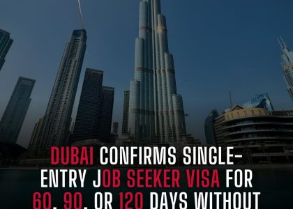DUBAI CONFIRMS SINGLE-ENTRY JOB SEEKER VISA FOR 60, 90, OR 120 DAYS WITHOUT A SPONSOR 🇦🇪💼✈️