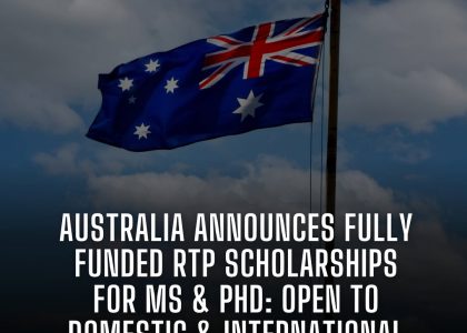 Australia Announces Fully Funded RTP Scholarships for MS & PhD: Open to Domestic & International Students 🇦🇺🎓✈️✨