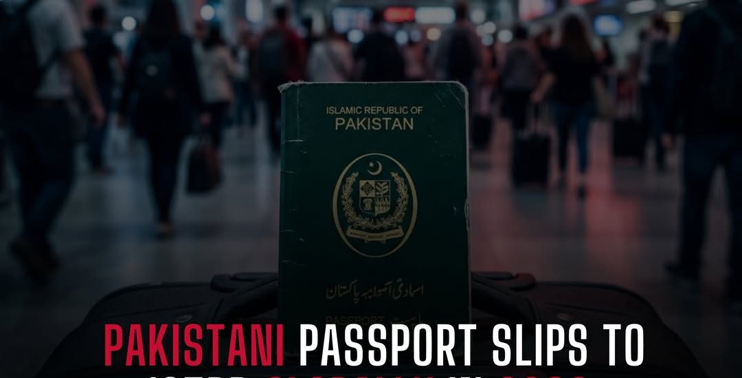 PAKISTANI PASSPORT SLIPS TO 183RD GLOBALLY IN 2026: MOBILITY SCORE FALLS AS VISA-FREE ACCESS SHRINKS 🇵🇰📉🛂
