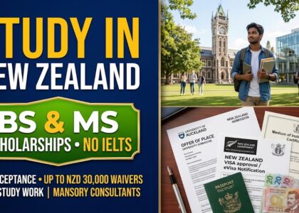 Study in New Zealand Without IELTS: BS & MS International Scholarships Announced with MOI Acceptance