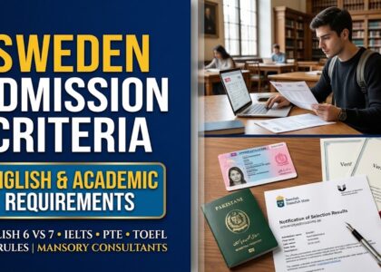 Academic & English Language Requirements for Sweden 2027: IELTS, PTE & TOEFL Rules