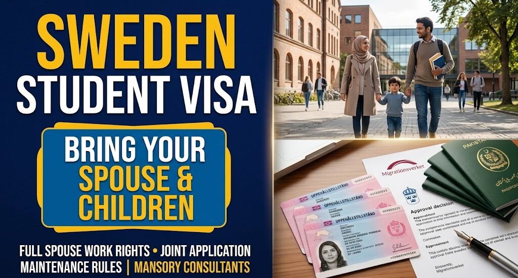 Mansory Consultants, Mansory Consultants Visa, Sweden Student Dependent Visa, Bring Family to Sweden Student Visa, Migrationsverket Family Maintenance, Sweden Spouse Work Rights, Sweden Residence Permit for Studies, Accompanying Children Sweden, Swedish Population Register, Uppehallstillstand Family