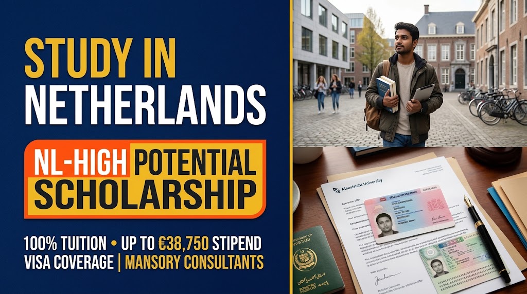 Mansory Consultants, Mansory Consultants Education, Maastricht University Scholarship, NL High Potential Scholarship, Holland Scholarship, Study in Netherlands Fully Funded, Studielink Netherlands, IND Student Residence Permit, MVV Visa Netherlands, European Masters Scholarships