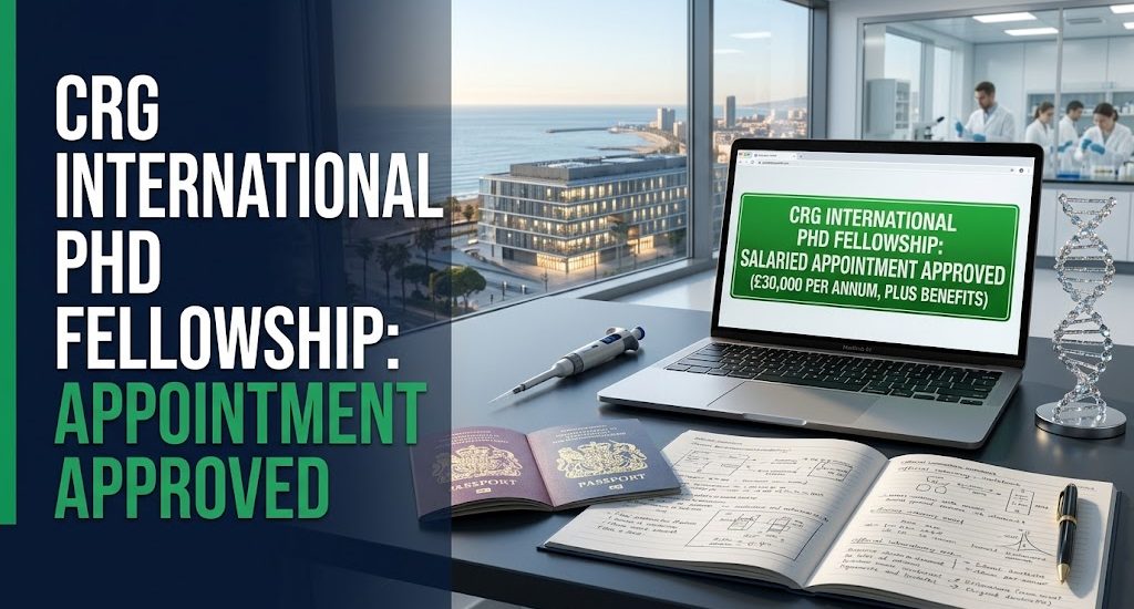 CRG Research Fellowships 2026 Spain Fully Funded