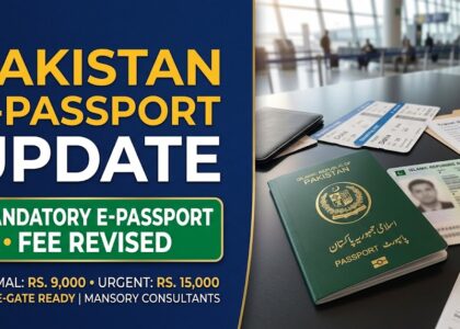 E-Passport Replaces Old Pakistani Passports Fee Doubles from Rs. 4,500 to Rs. 9,000