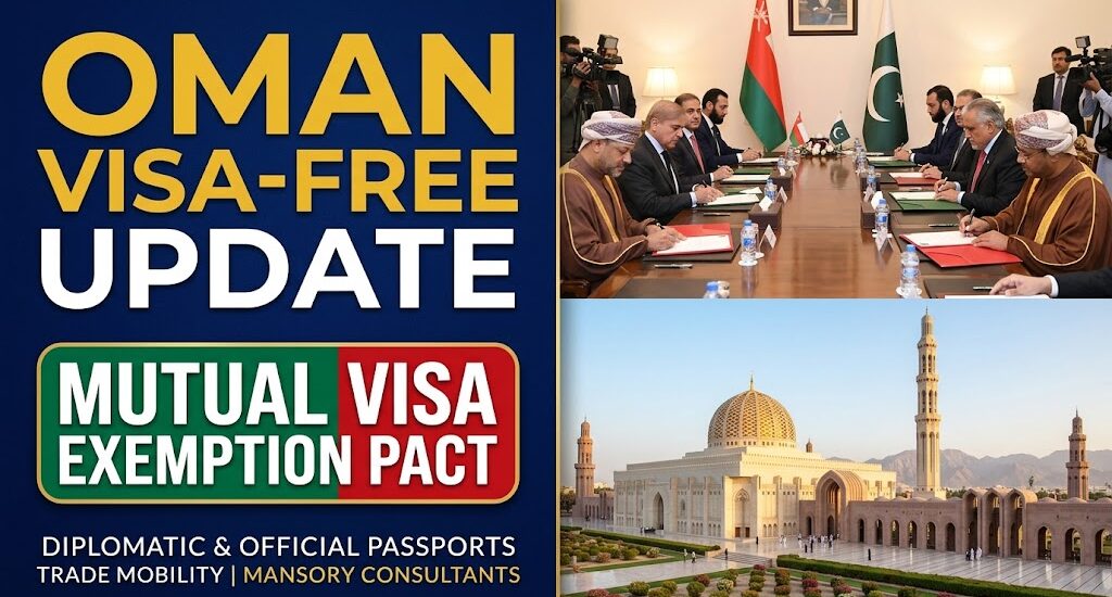 Oman Approves Visa-Free Entry for Select Pakistani Passport Holders: Diplomatic & Official Travel Easing