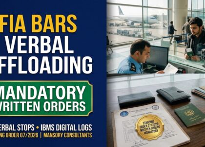 FIA Bars Verbal Offloading: Immigration Officers Must Provide Written Orders & IBMS Logs