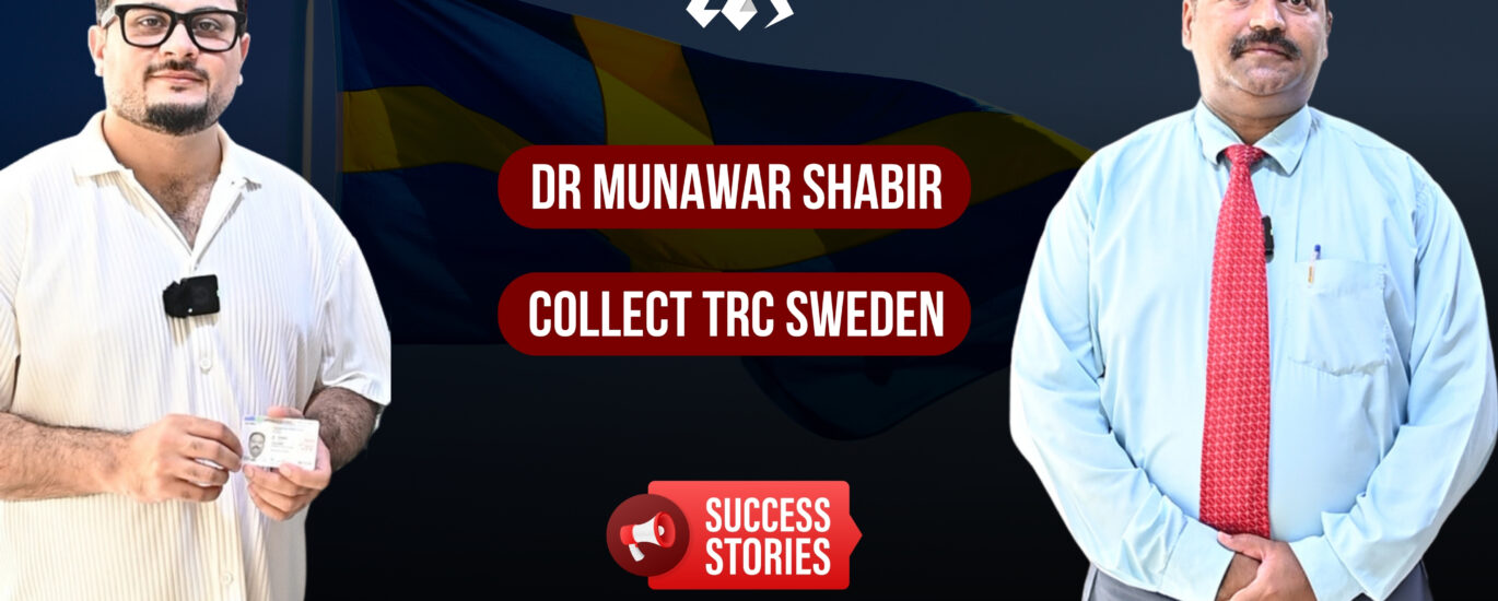 Success Story: Dr. Munawar Shabbir Secures Swedish Residence Permit Card via Mansory Consultants