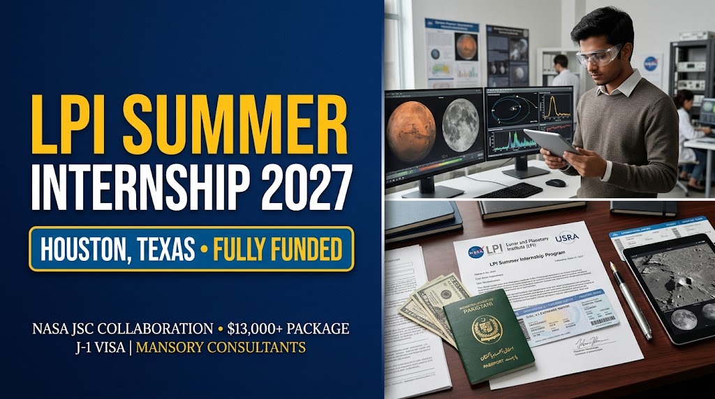 LPI Summer Internship 2027 in USA: Fully Funded Planetary Research Program at NASA Johnson Space Center