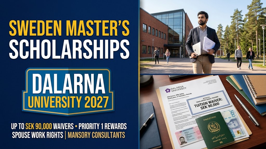 Sweden Master’s Scholarships 2027 Dalarna University Tuition Waivers Open for Pakistani Students